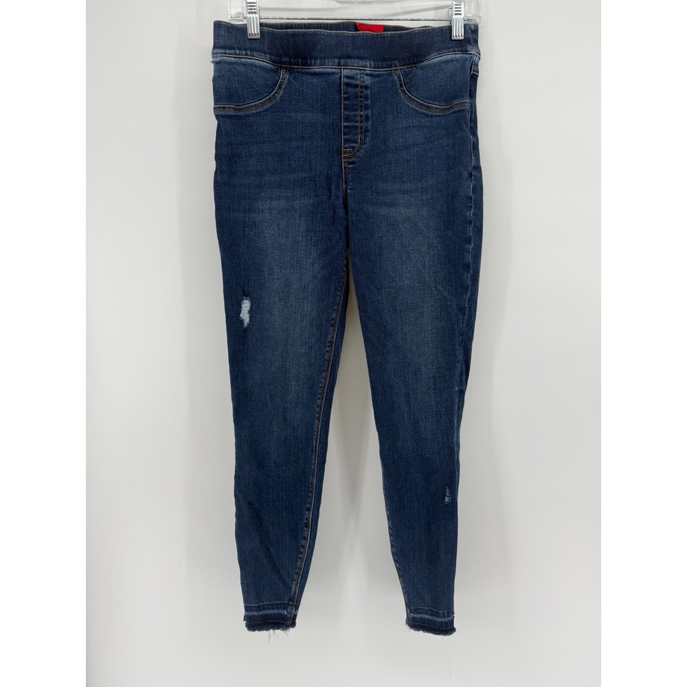 Spanx‎ Women's M/M Denim Jeans Jeggings Distressed Skinny Leg Stretch Ankle